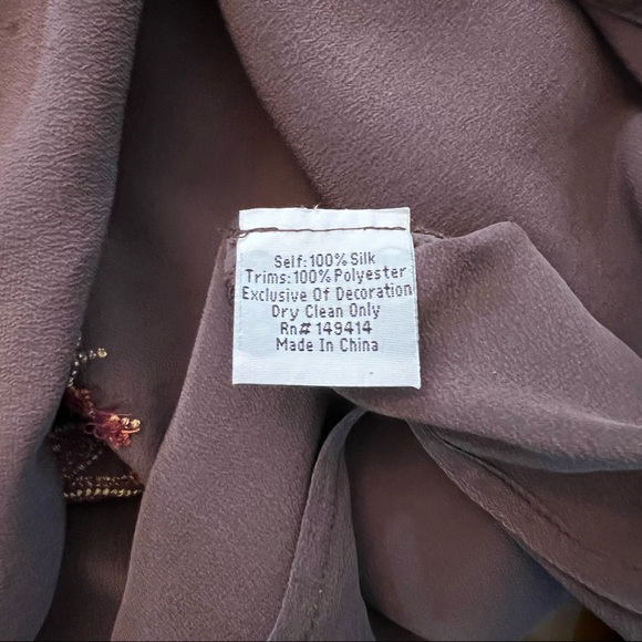 JOHHNY WAS Workshop silk embroidered tunic - Picture 8 of 8